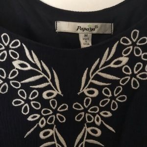 Navy Blue Papaya Dress